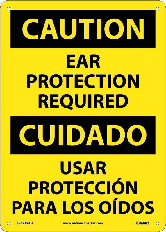 CAUTION EAR PROTECTION REQUIRED 14x10 - Flammable Storage Cabinets